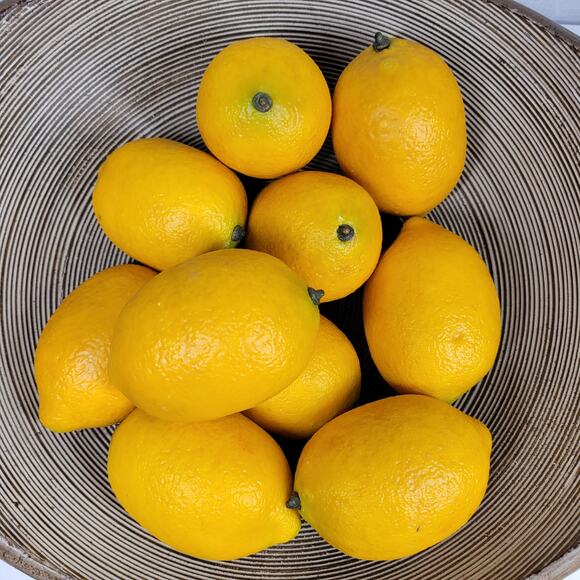 10 Pcs Life Like Artificial Lemon Large 3.5" Realistic Yellow Lemon - Picture 4 of 12
